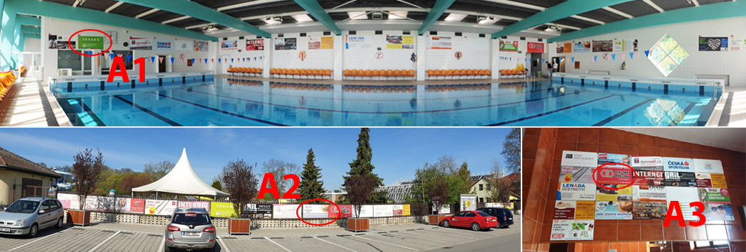 Reklamní plochy - krytý bazén a letní koupaliště